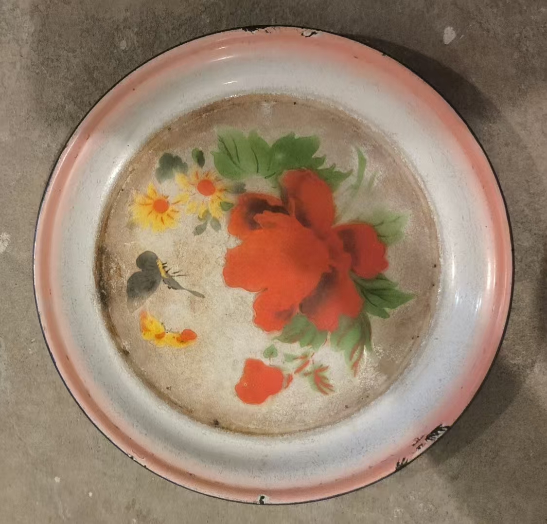 牡丹牌搪瓷盘