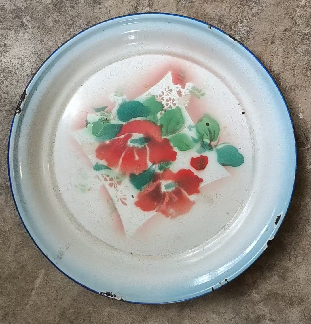 牡丹牌搪瓷盘