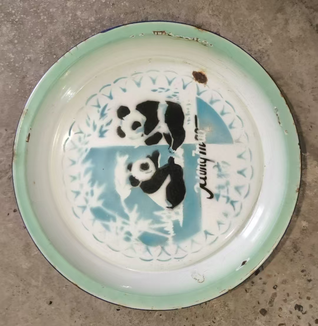 立鹤牌搪瓷盘