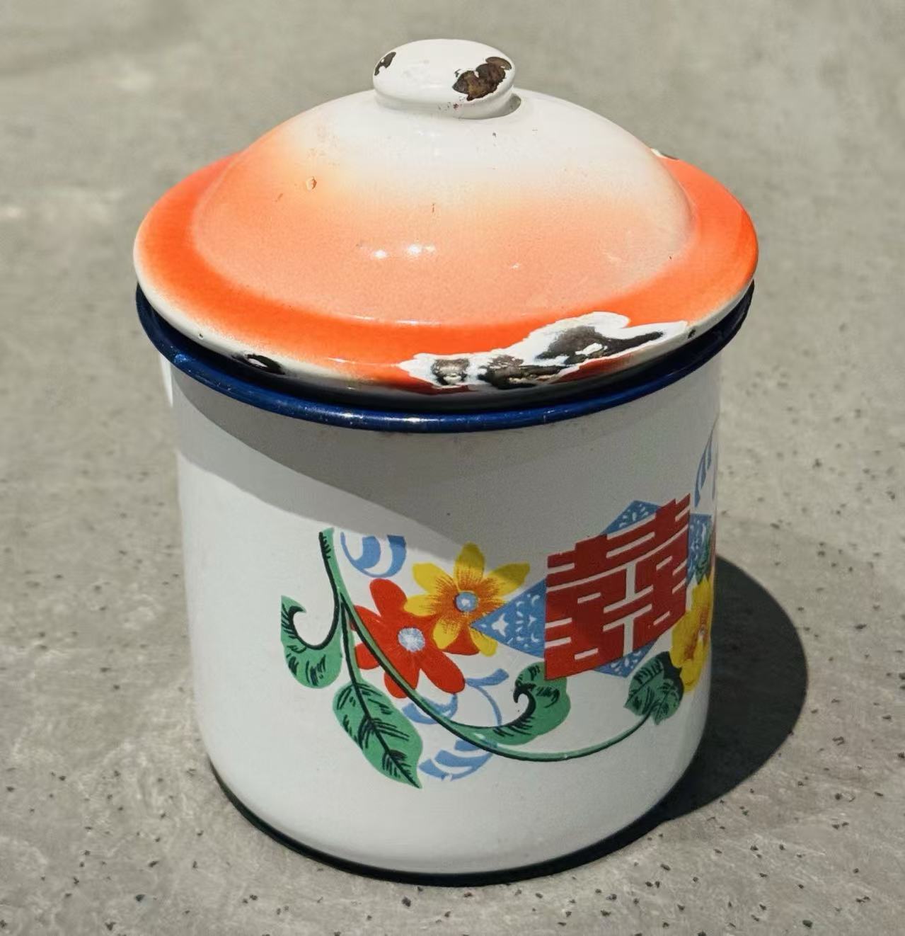 喜字搪瓷杯