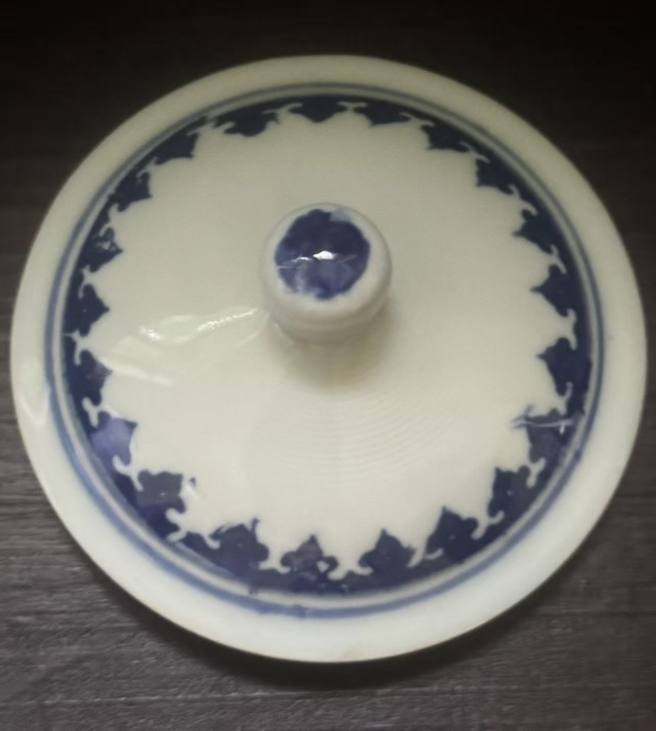 青花瓷杯盖
