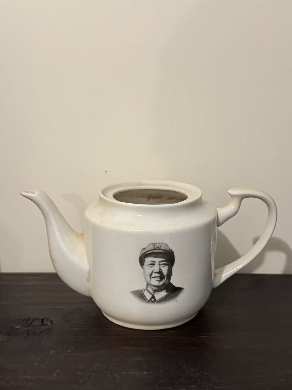 毛主席头像陶瓷茶壶身