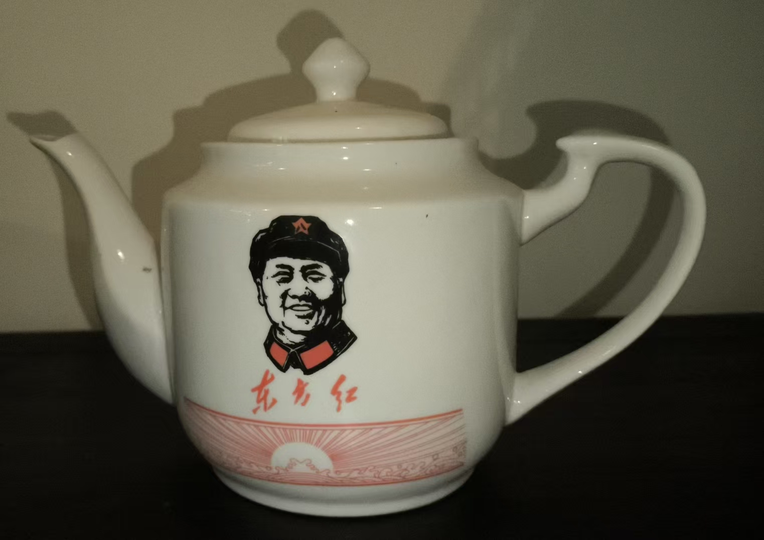毛主席头像陶瓷茶壶