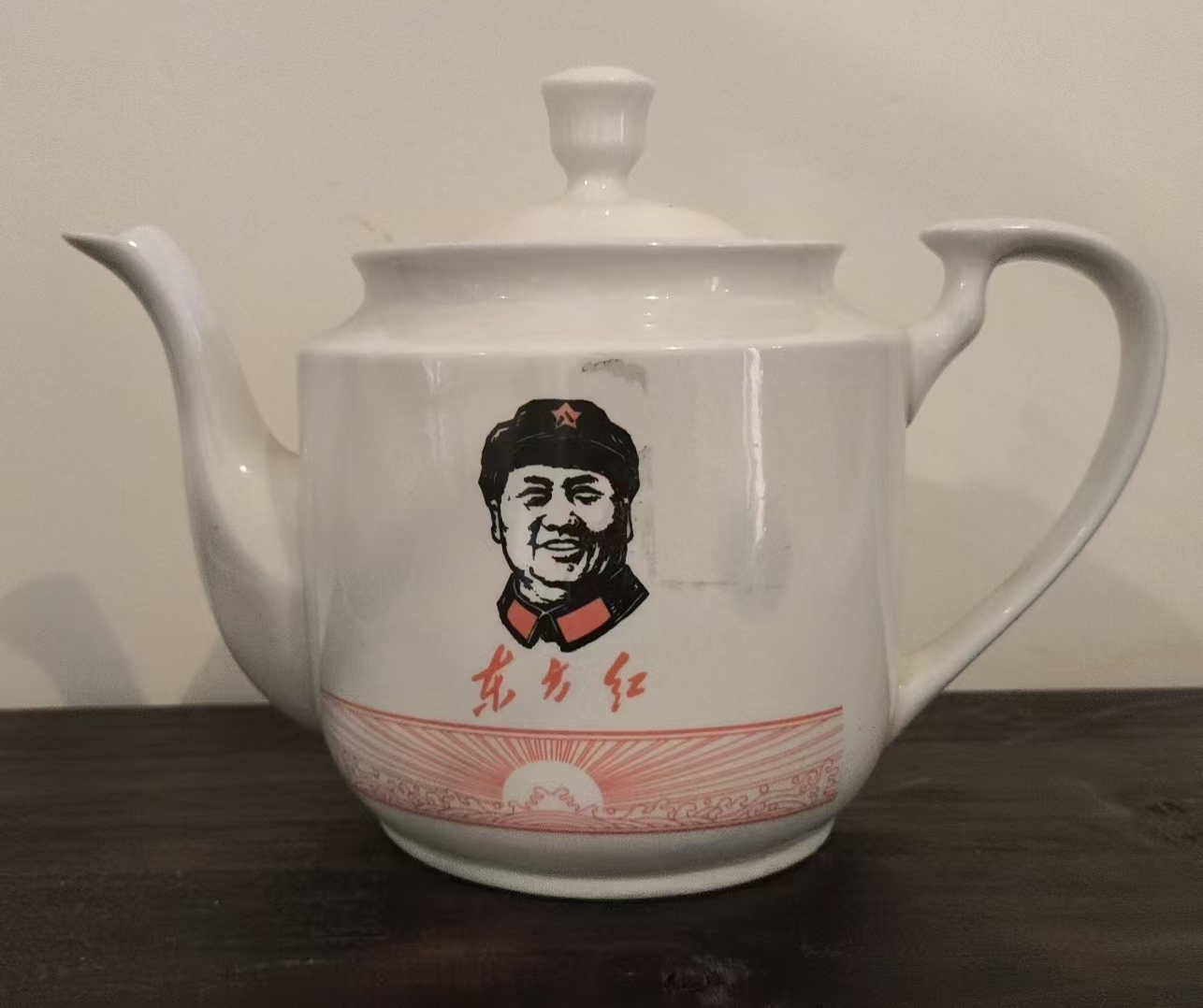 毛主席头像陶瓷茶壶