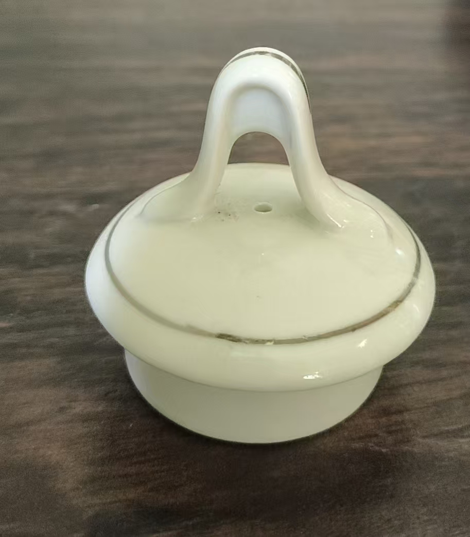 花卉纹白瓷执壶盖