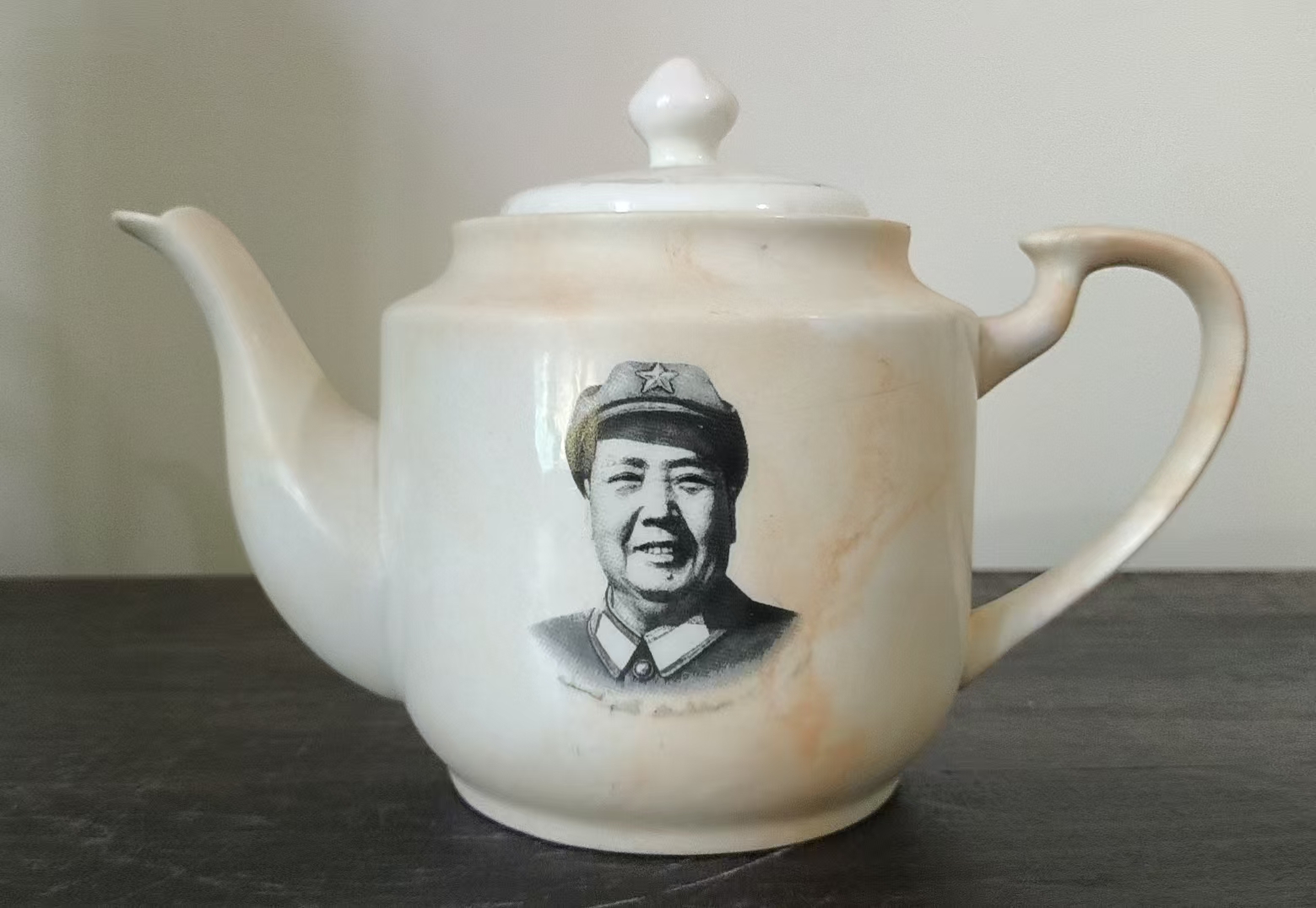 毛主席头像陶瓷茶壶