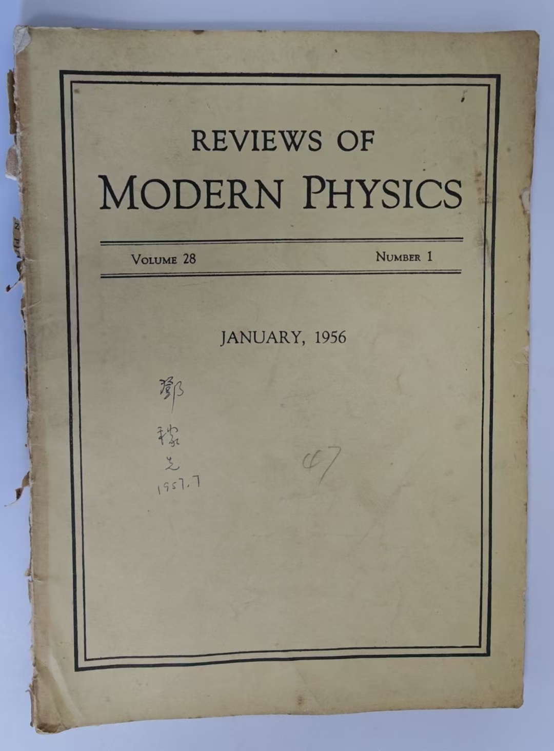 REVIEWS OF MODERN PHYSICS
Volume 28 Number 1