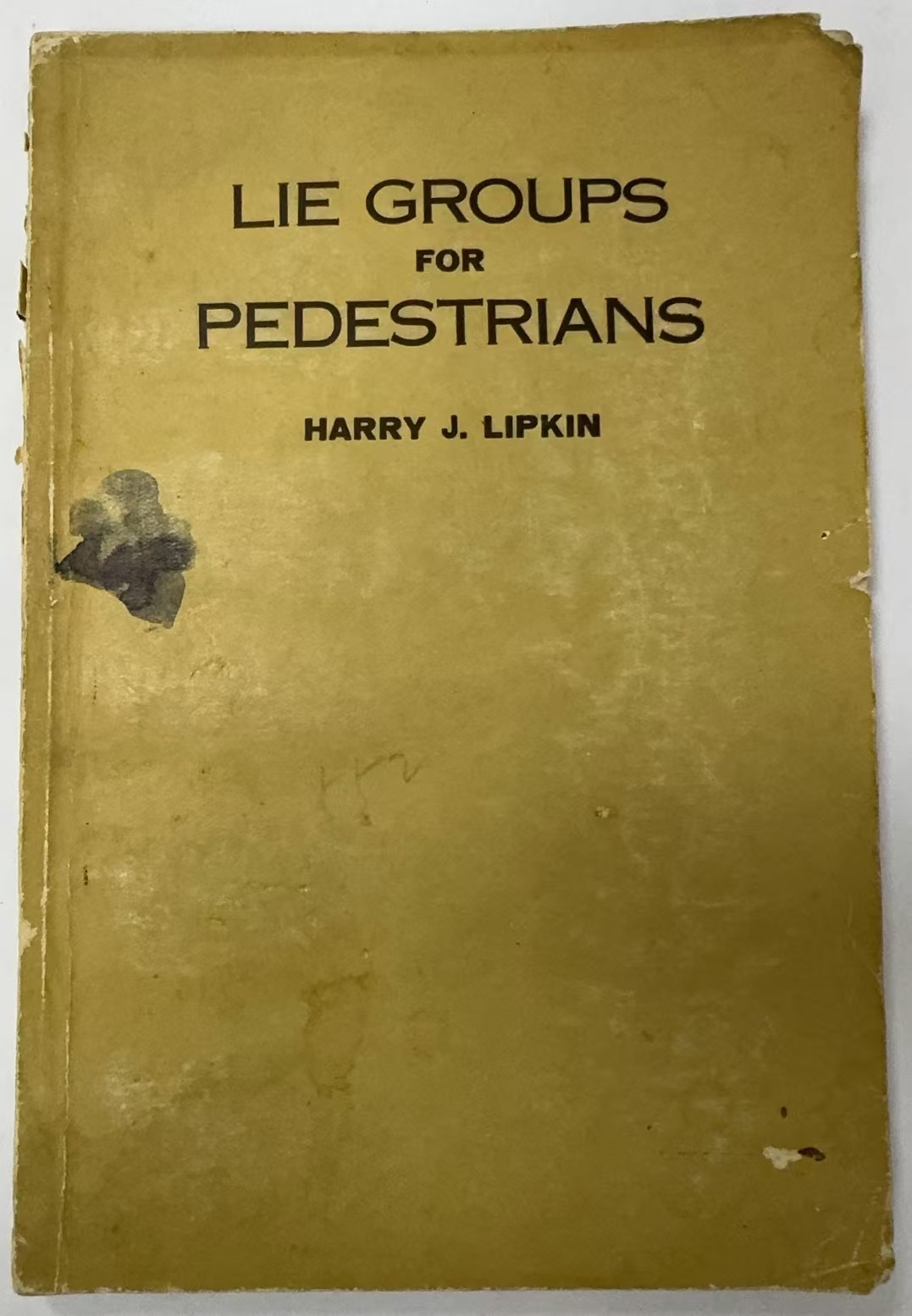 LIE GROUPS FOR PEDESTRIANS