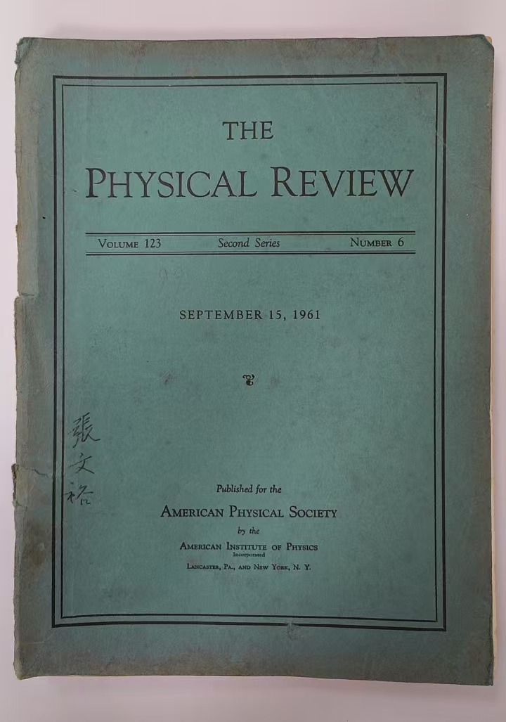 THE PHYSICAL REVIEW （VOLUME 123 Second Seres NUMBER 6）