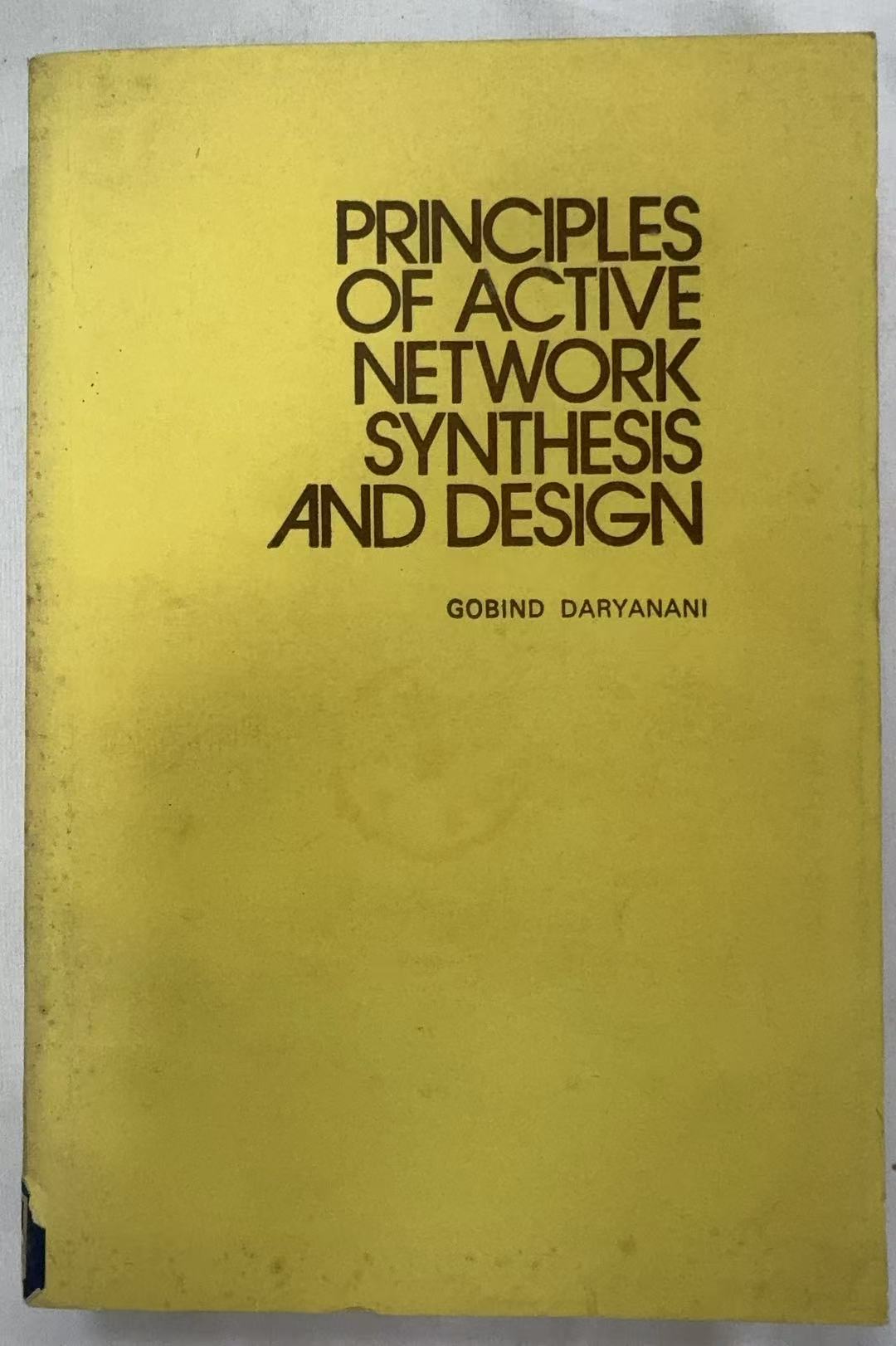 Priciples of Active Network Synthesis and Design