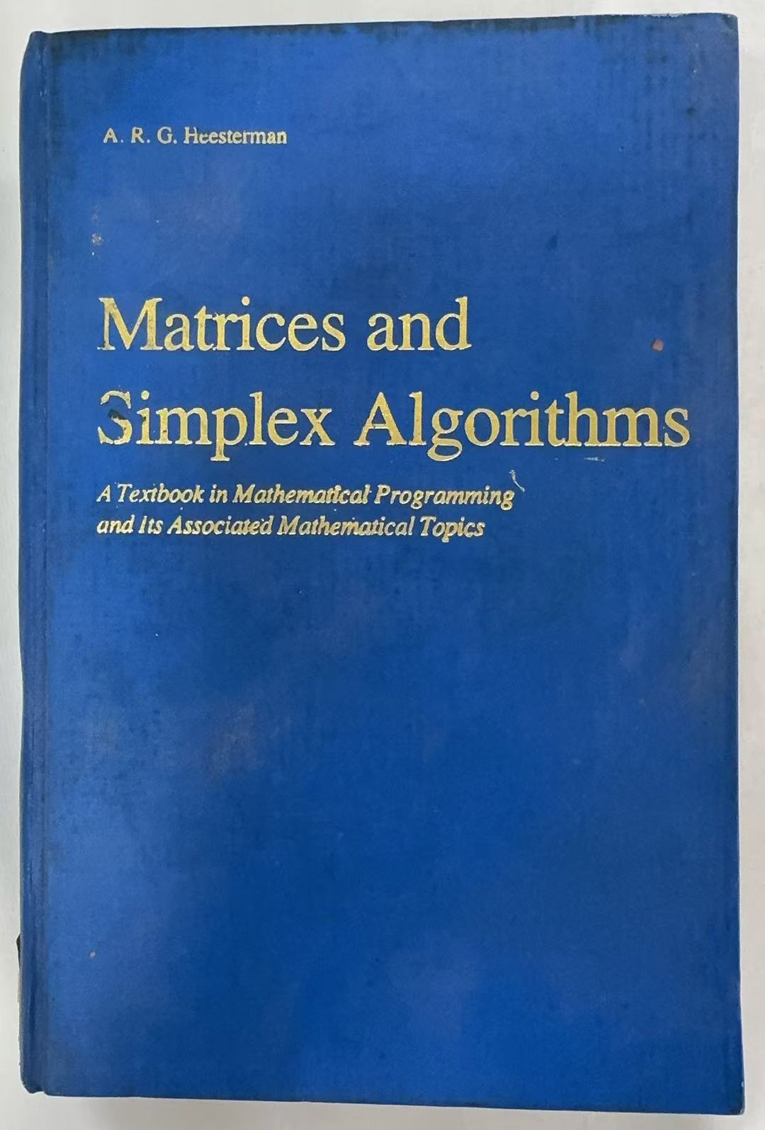Matrices and Simplex Algorithms