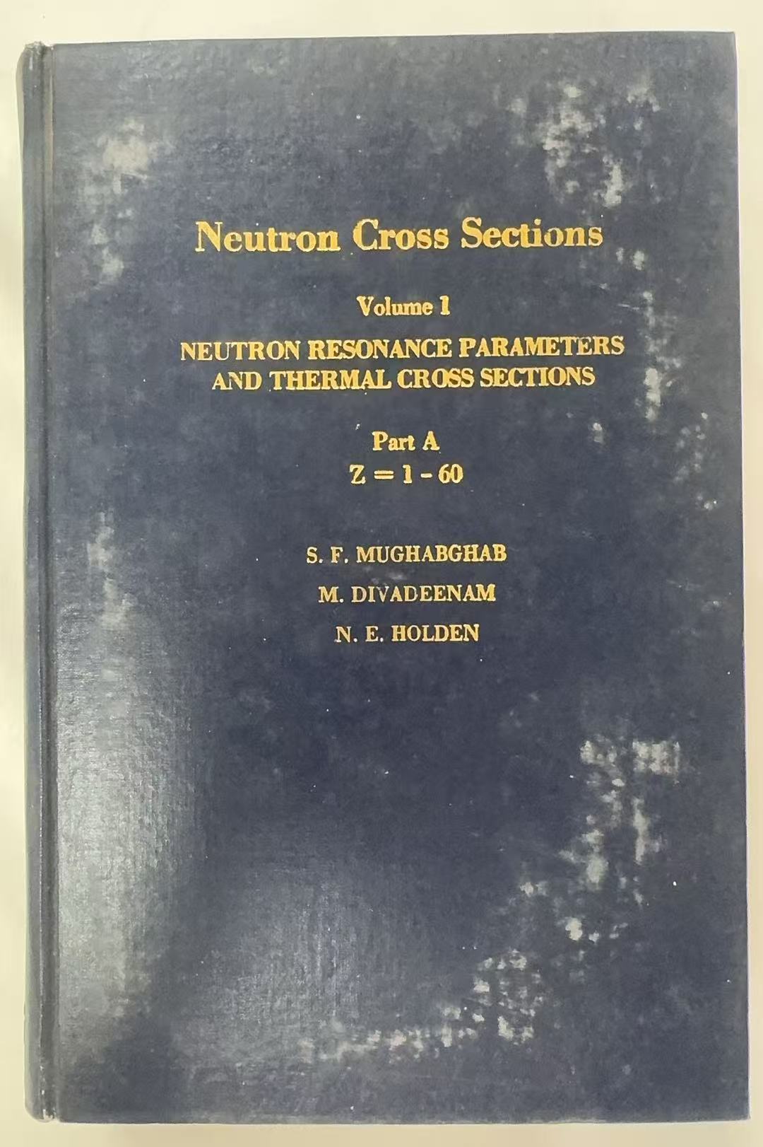 Neutron Cross Sections Volume 1
