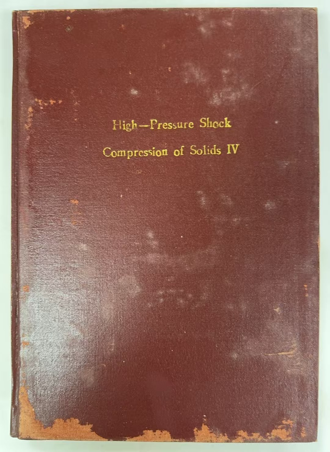 High-Pressure Shock Compression of Solids IV