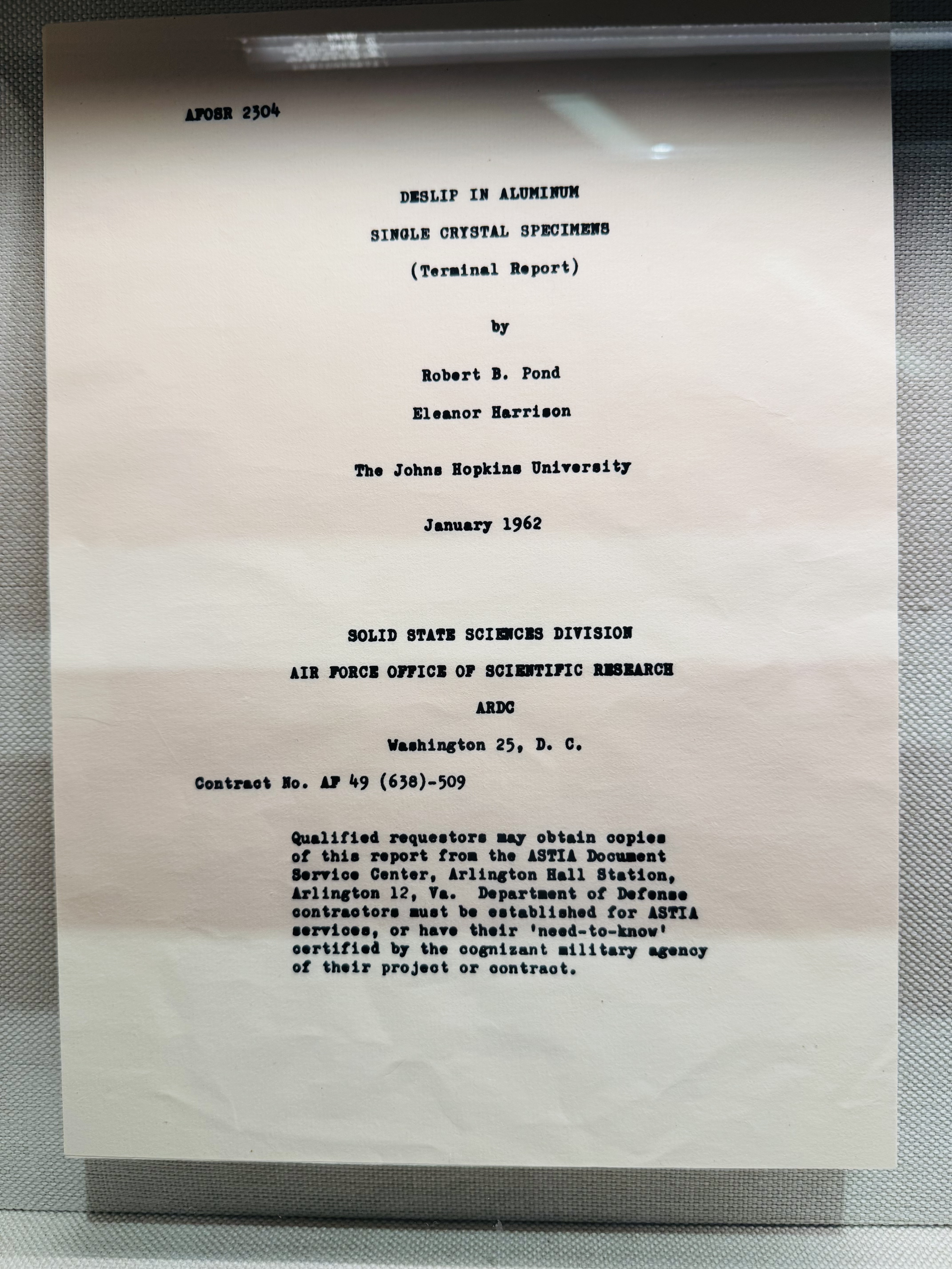 庞德引用1952年陈能宽与庞德发表“铝中滑移带的动态形成