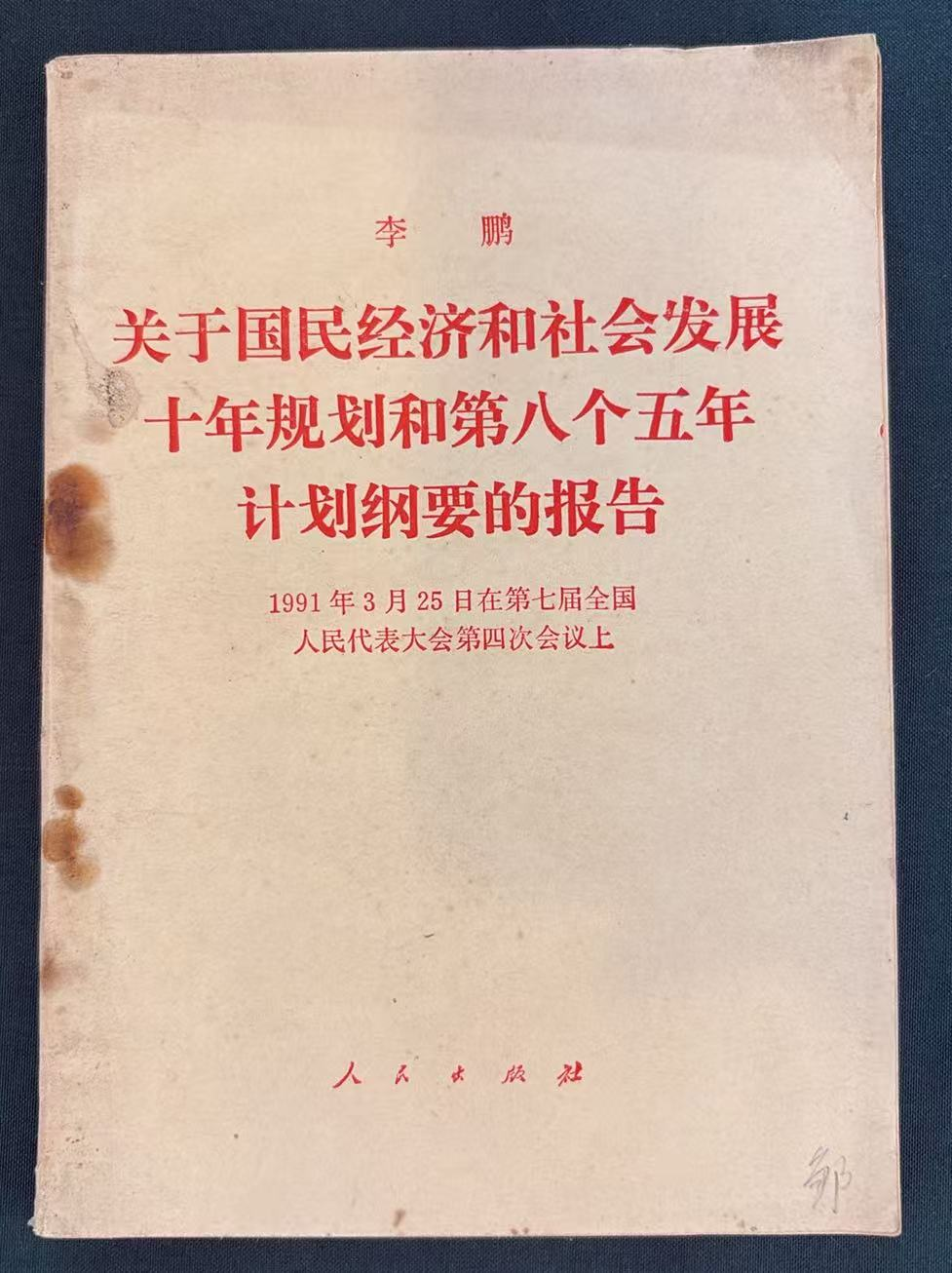 关于国民经济和社会发展十年规划和第八个五年计划纲要的报告
