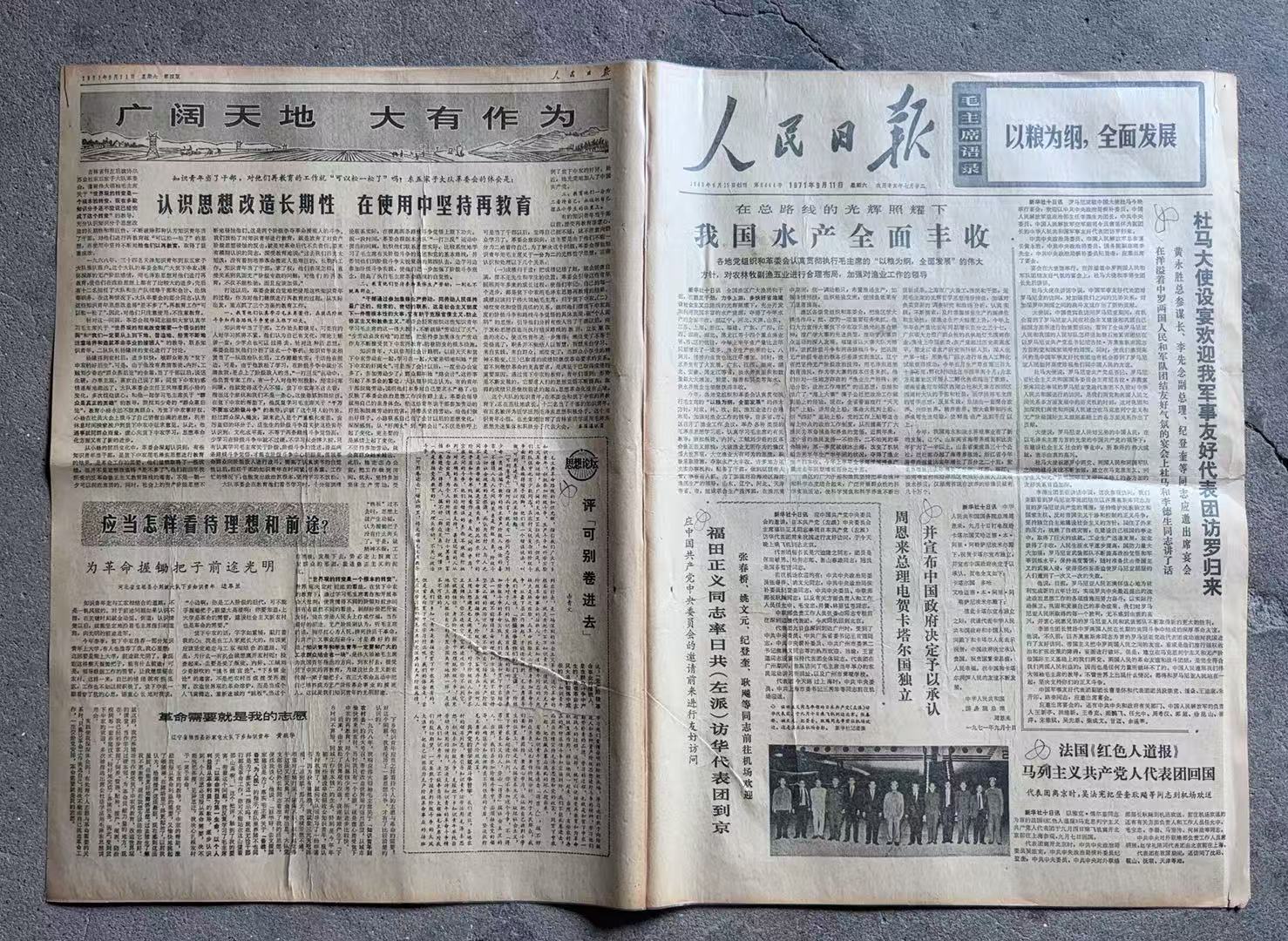 以粮为纲、全面发展（人民日报）