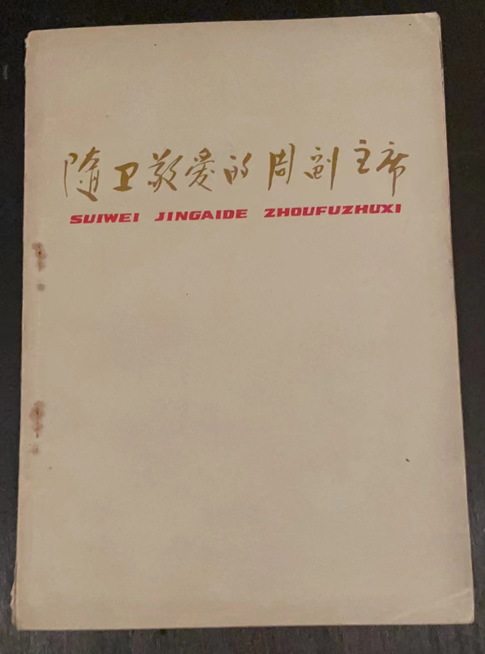 随卫敬爱的周副主席