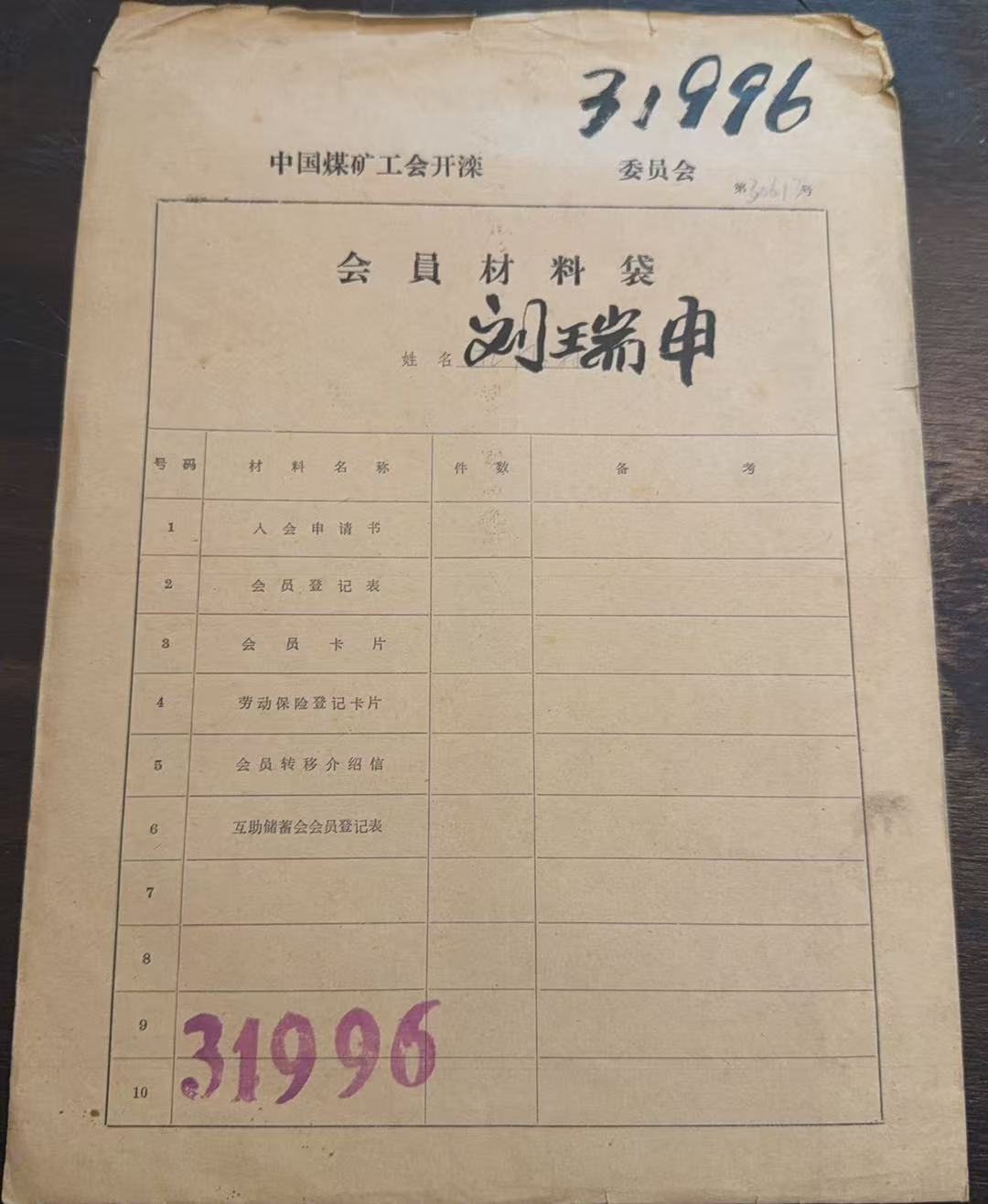 中国煤矿工会开滦会员材料袋